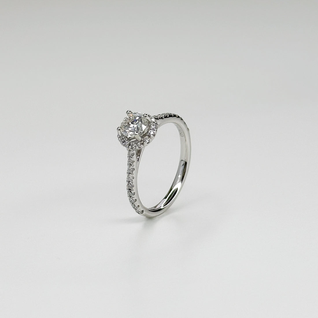 0.50ct GIA Diamond Ring with Diamond Halo