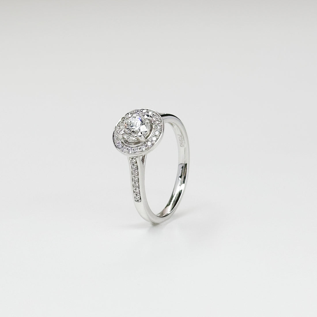 0.54ct GIA Diamond Ring with Diamond Halo