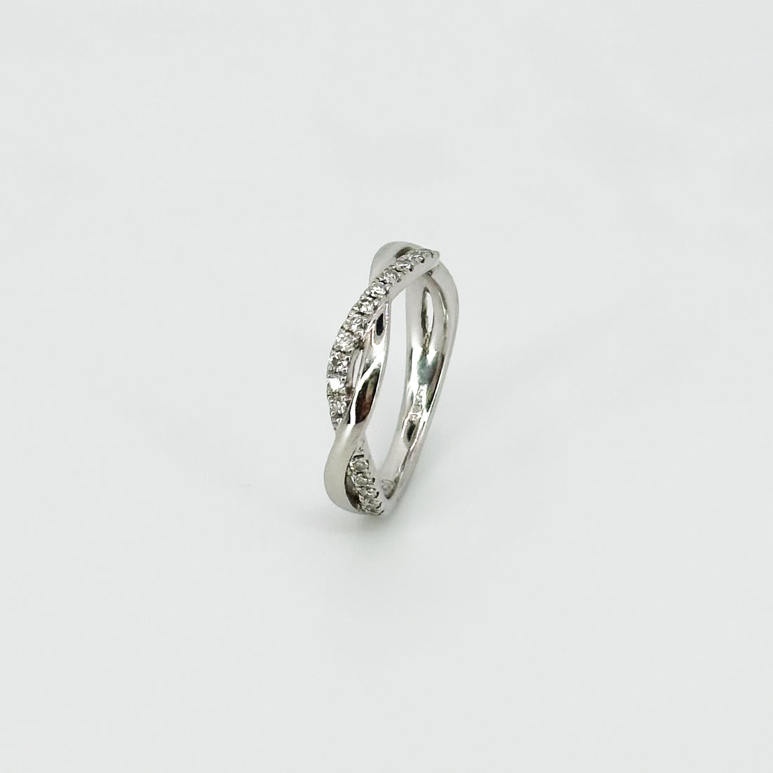 Twisted Diamond Eternity Band in Platinum