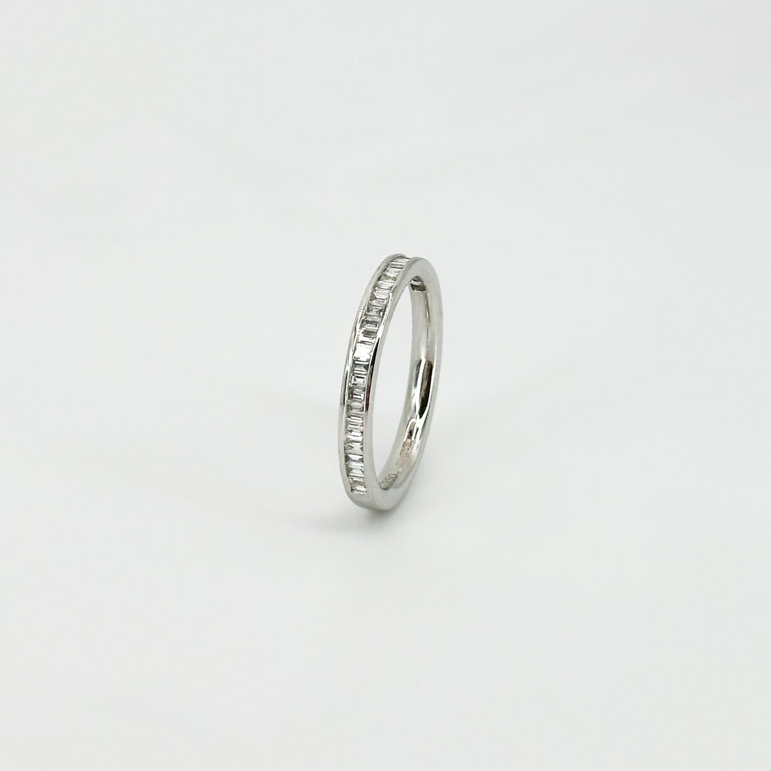 Baguette Cut Diamond Eternity Band in Platinum