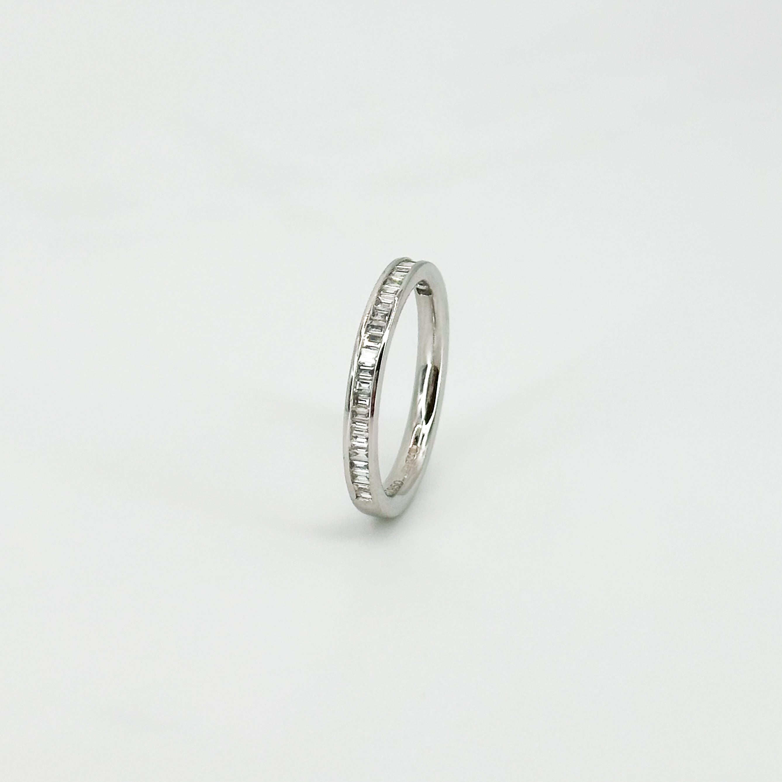 Baguette Cut Diamond Eternity Band in Platinum