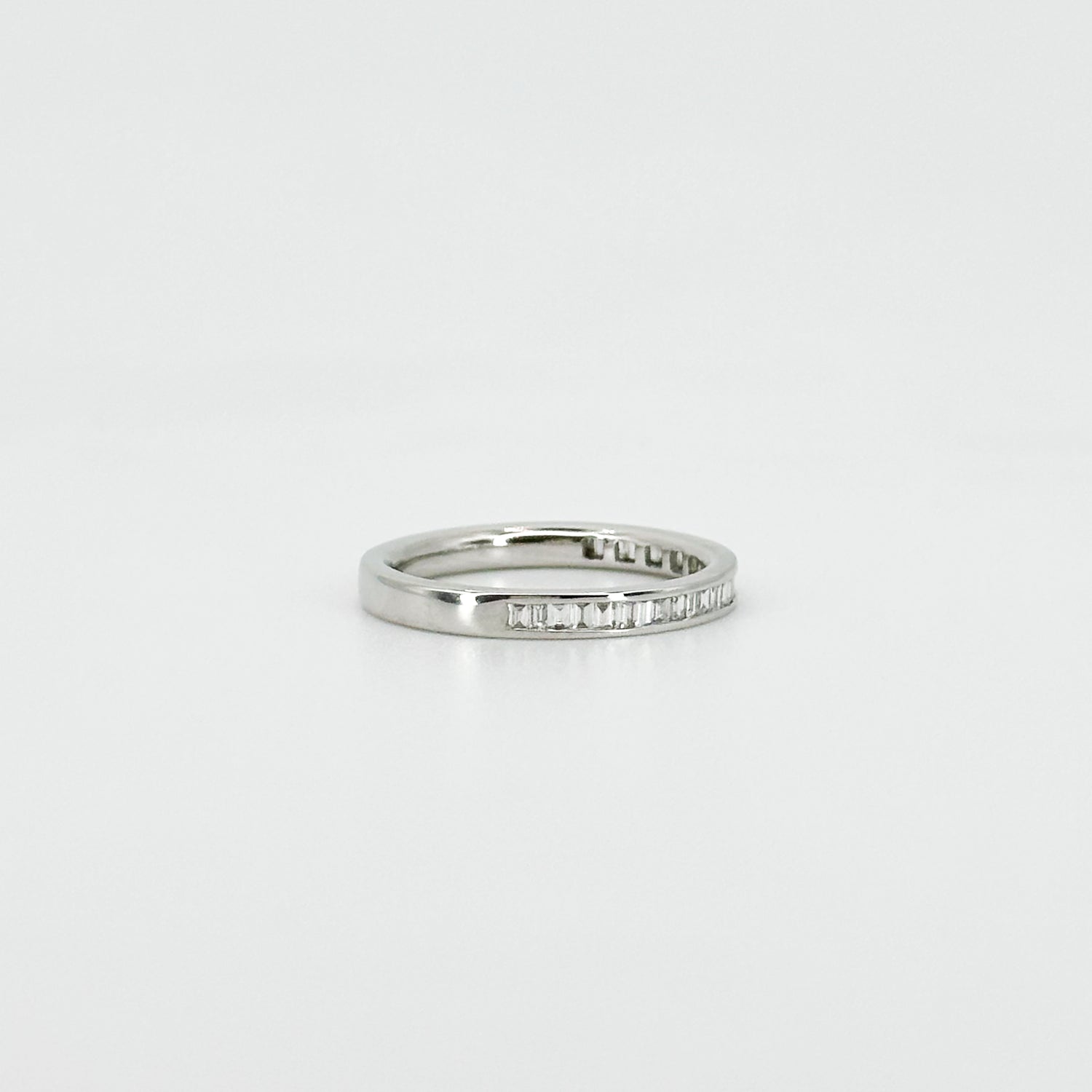 Baguette Cut Diamond Eternity Band in Platinum