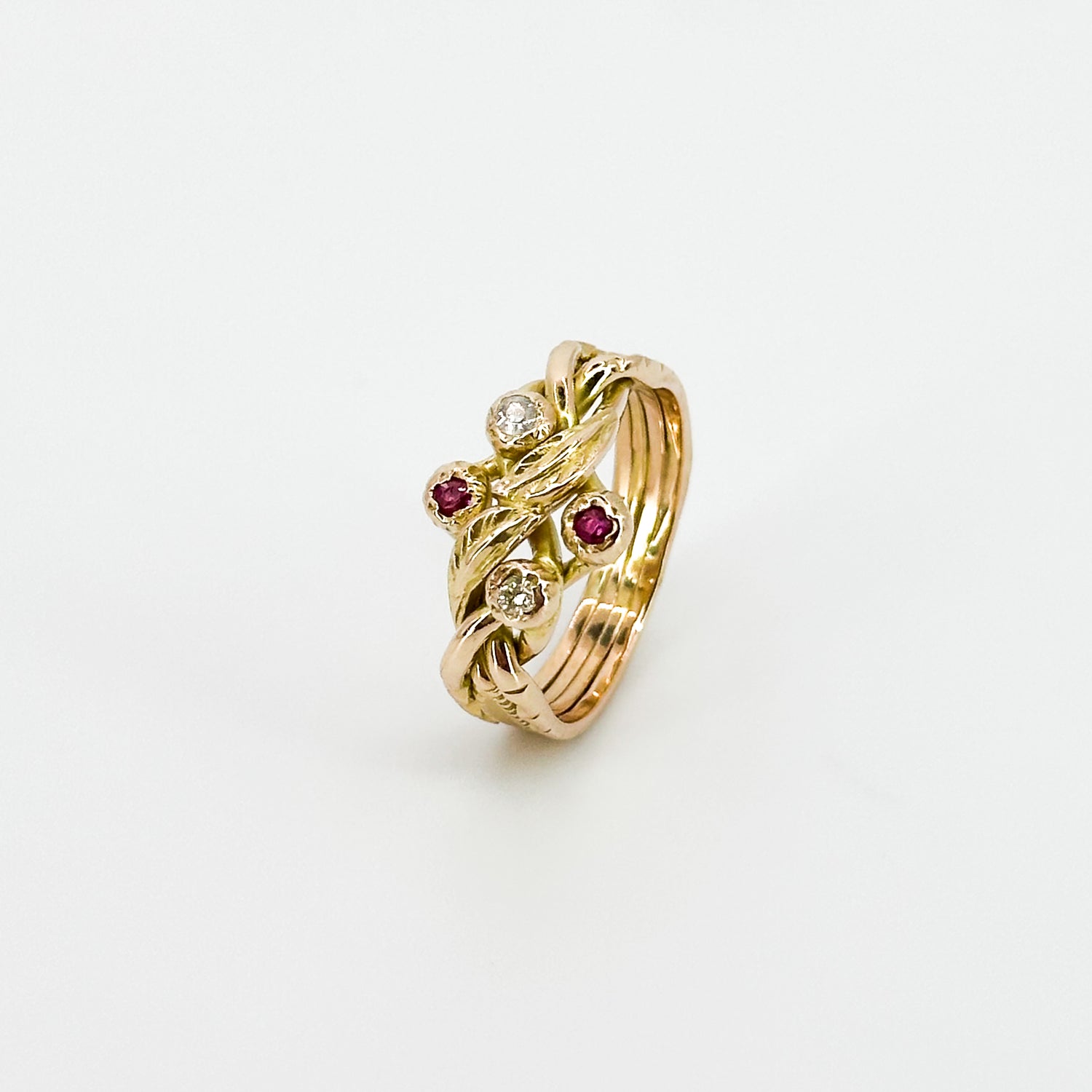 Vintage Gold Ring with Rubies