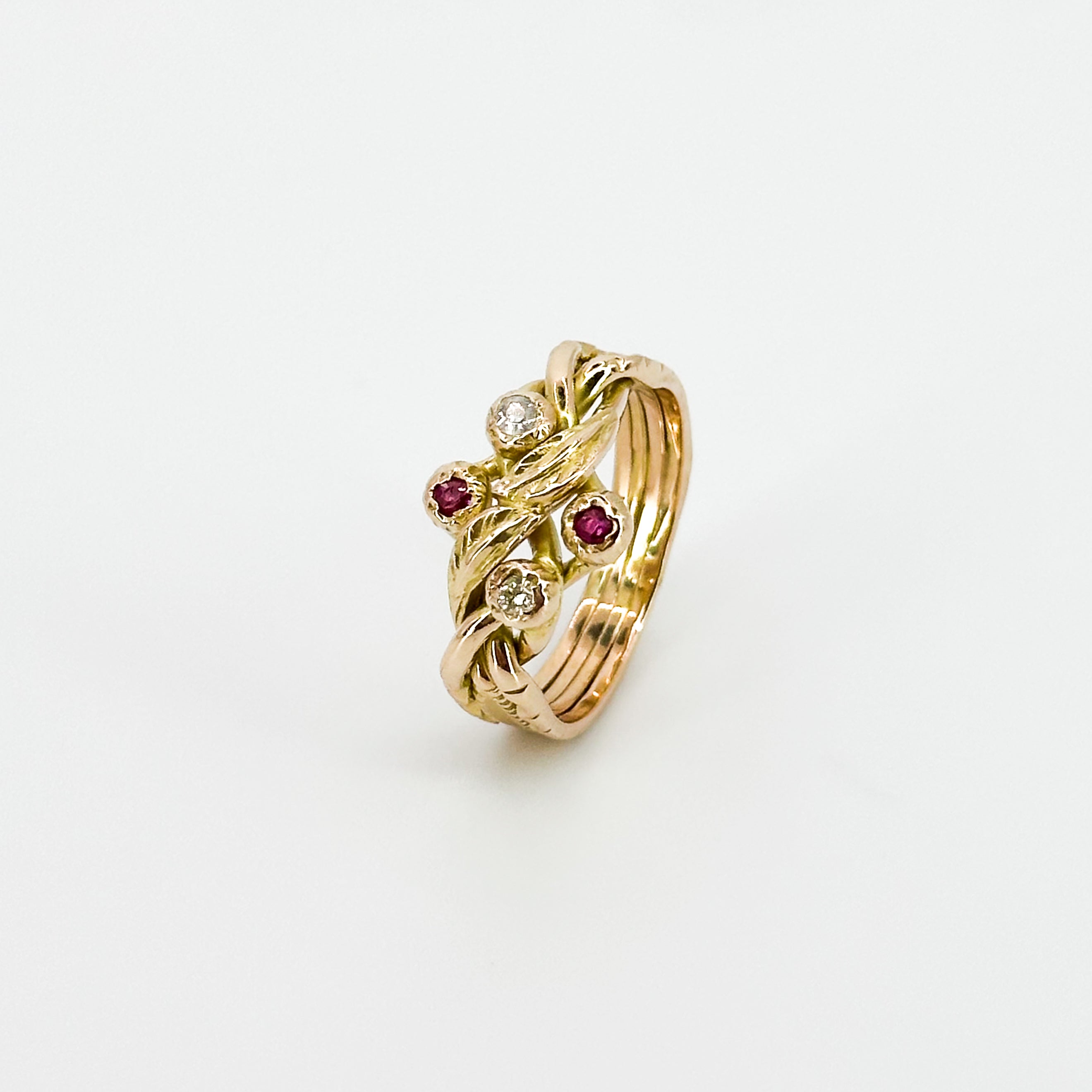 Vintage Gold Ring with Rubies