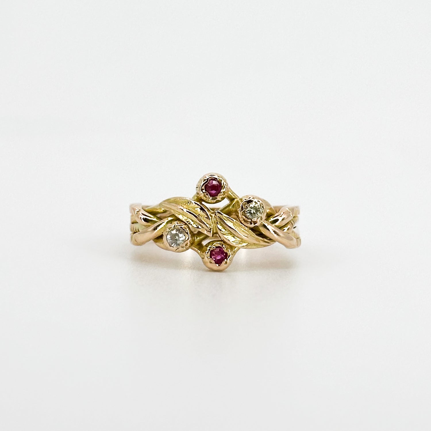 Vintage Gold Ring with Rubies