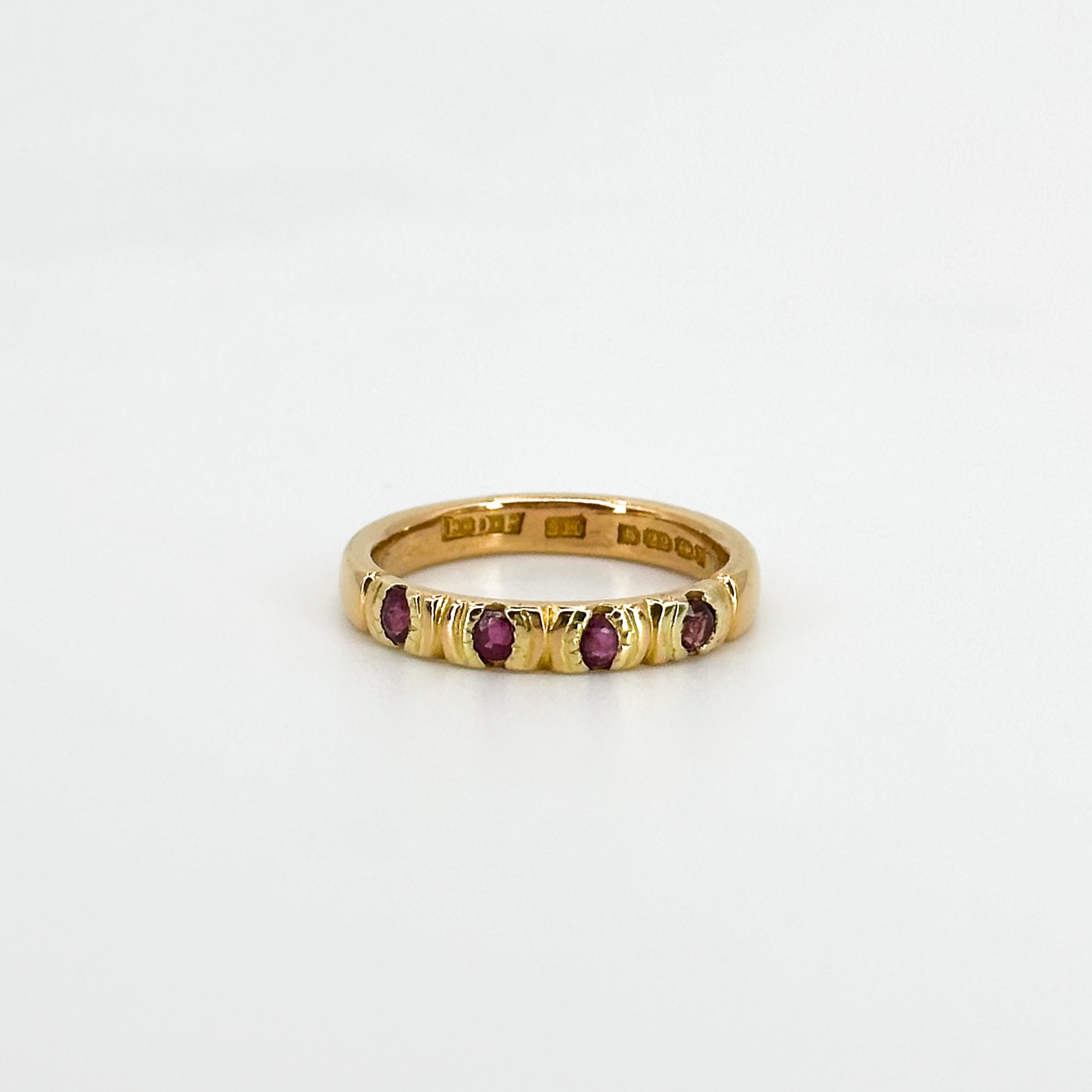 Yellow Gold Ring with Rubies