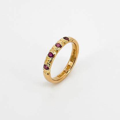 Yellow Gold Ring with Rubies