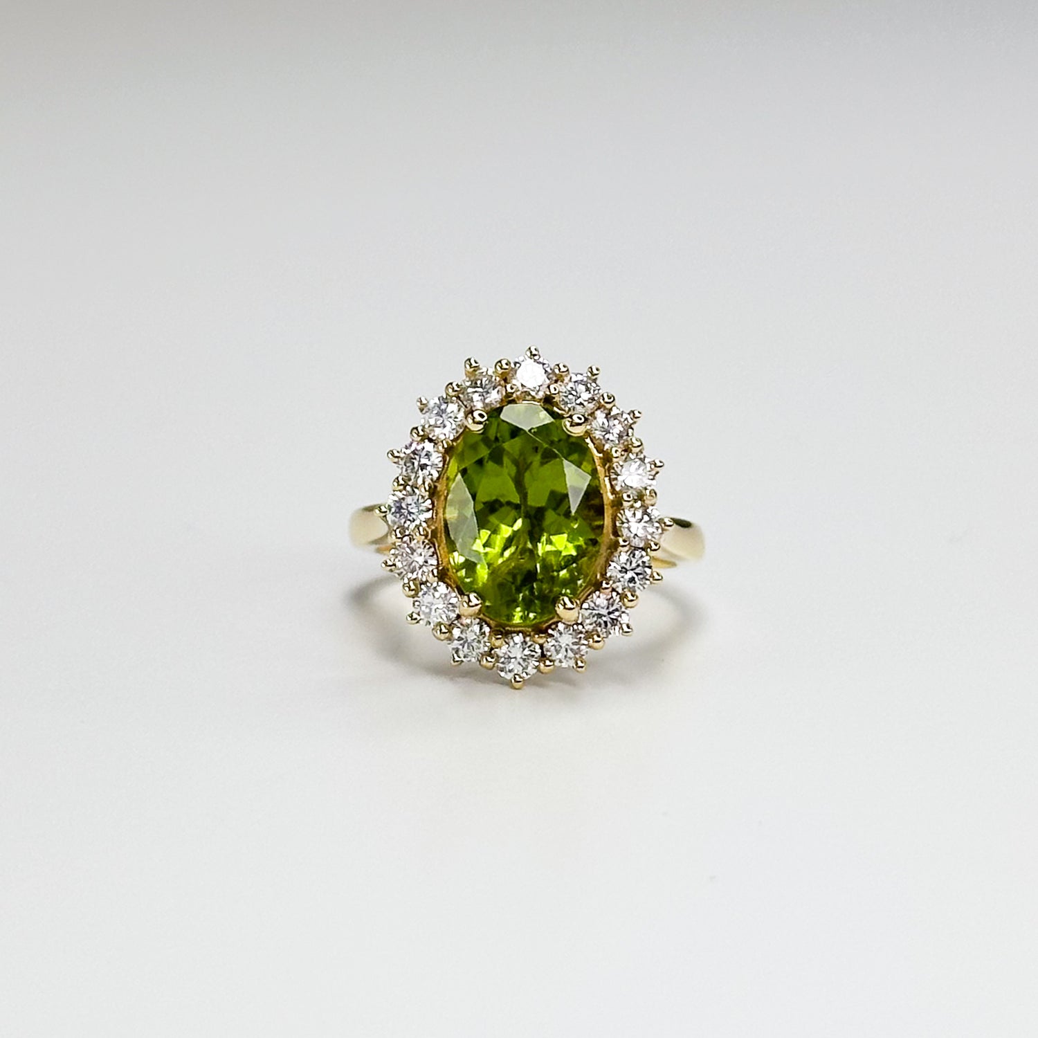 4.61ct Green Peridot Ring