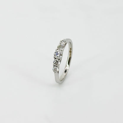 Five Stone Dimond Ring in Platinum