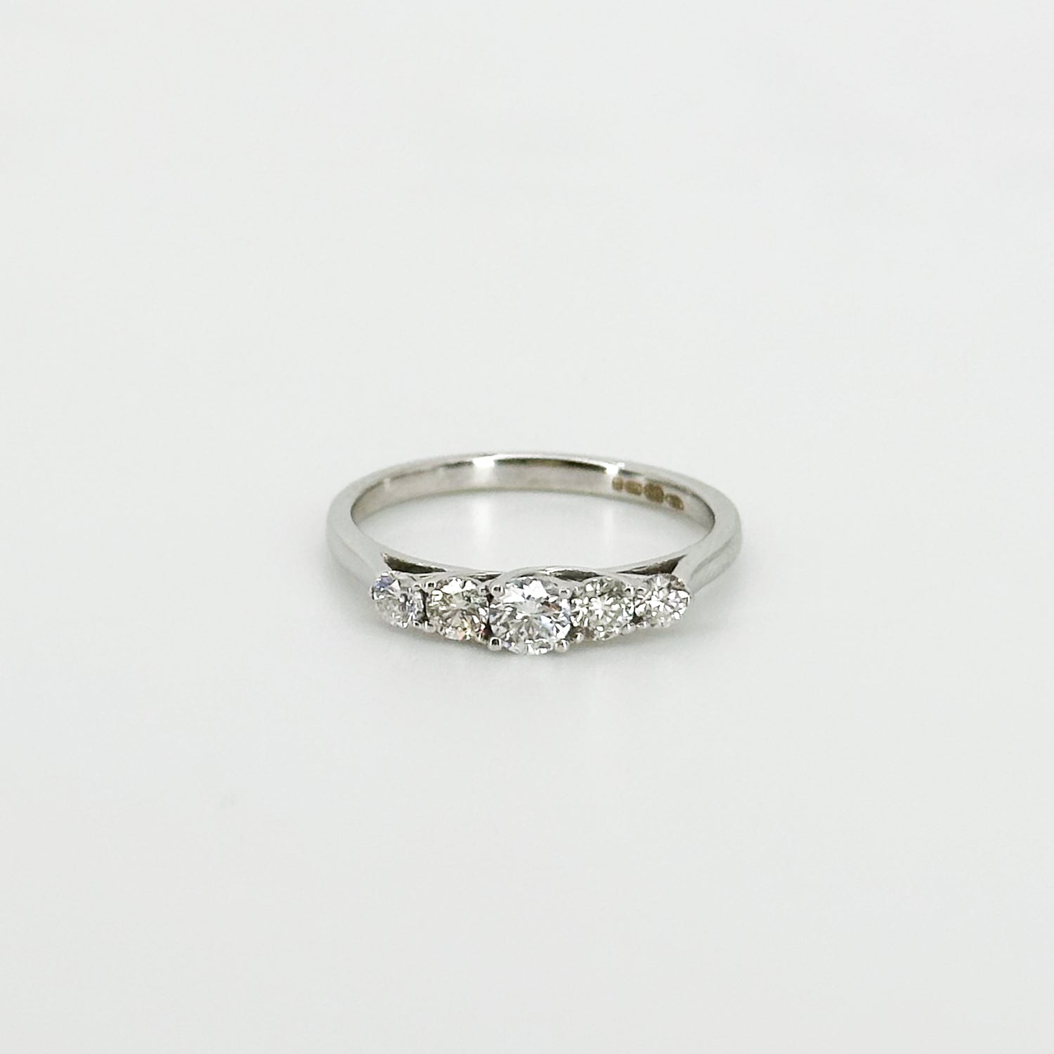 Five Stone Dimond Ring in Platinum