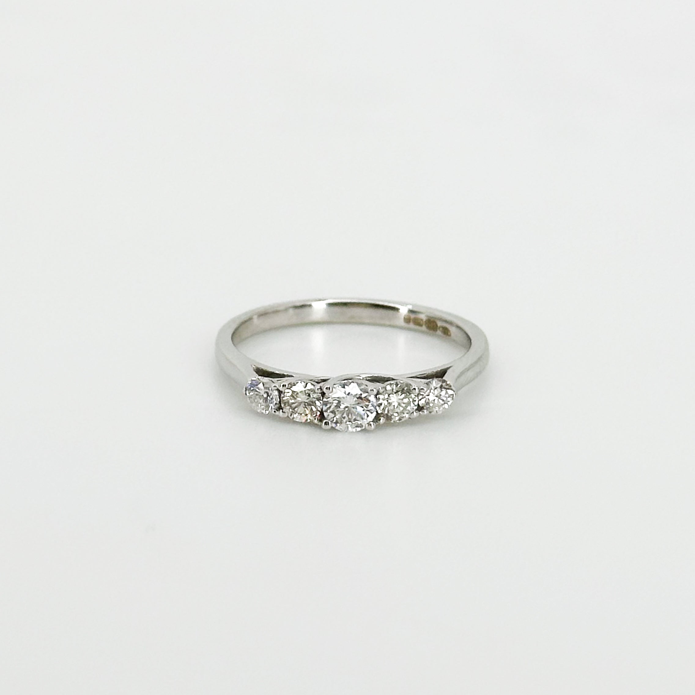 Five Stone Dimond Ring in Platinum