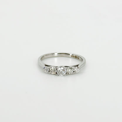 Five Stone Dimond Ring in Platinum