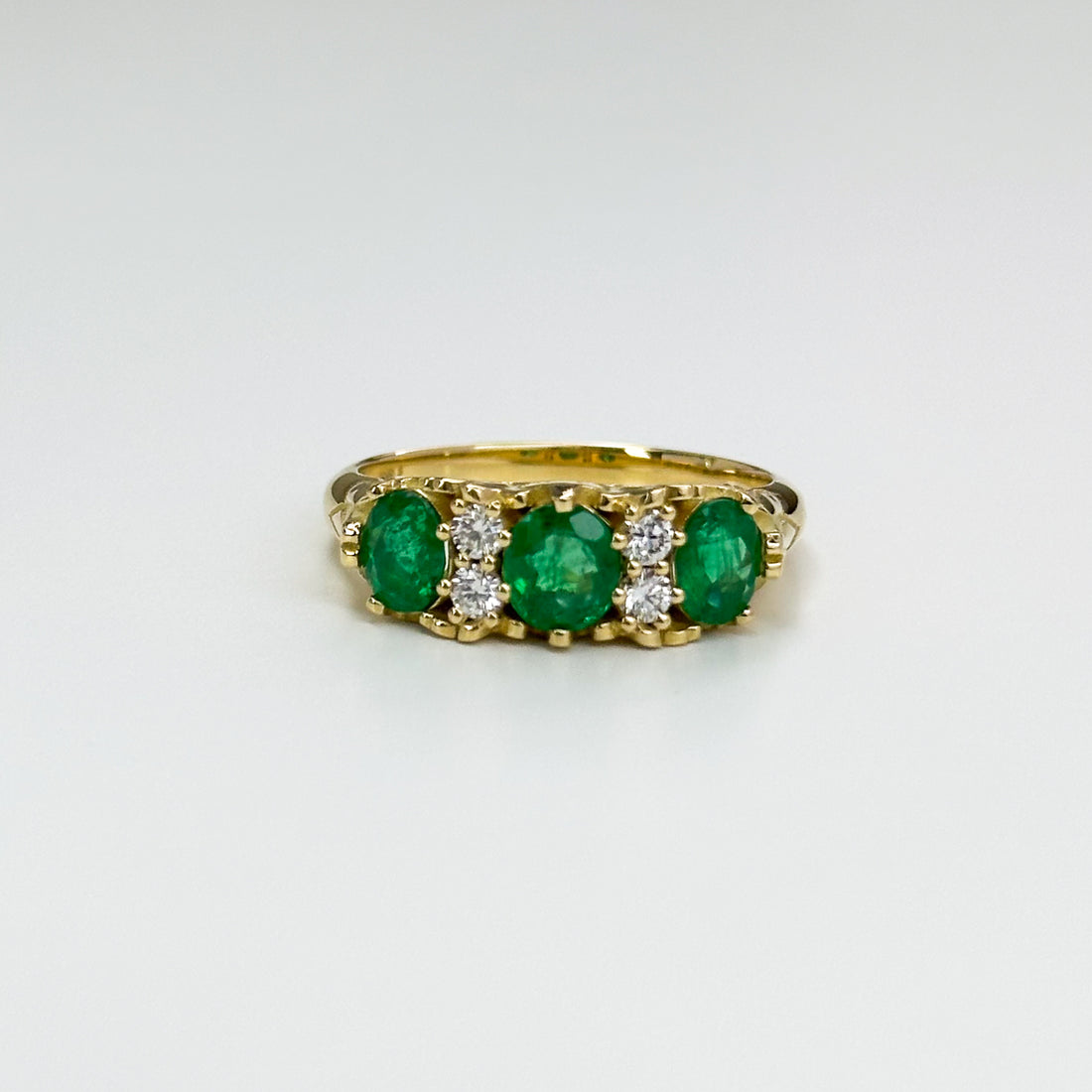 1.60ct Emerald Trilogy with Diamonds
