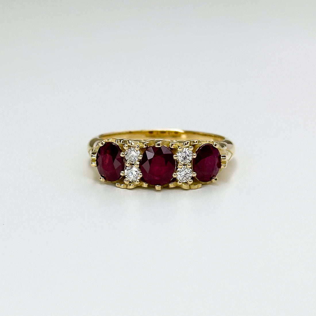 2.05ct Ruby Trilogy with Diamonds