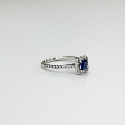 0.60ct Princess Cut Sapphire Ring