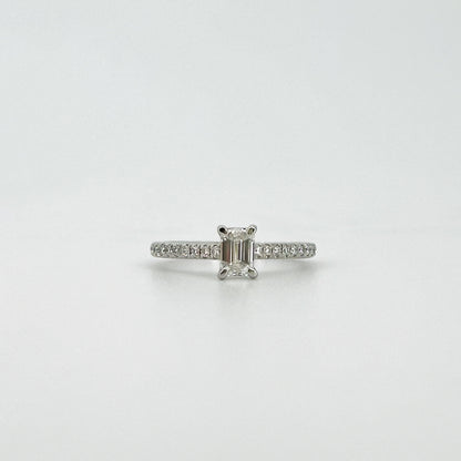 0.51ct Emerald Cut Diamond Engagement Ring