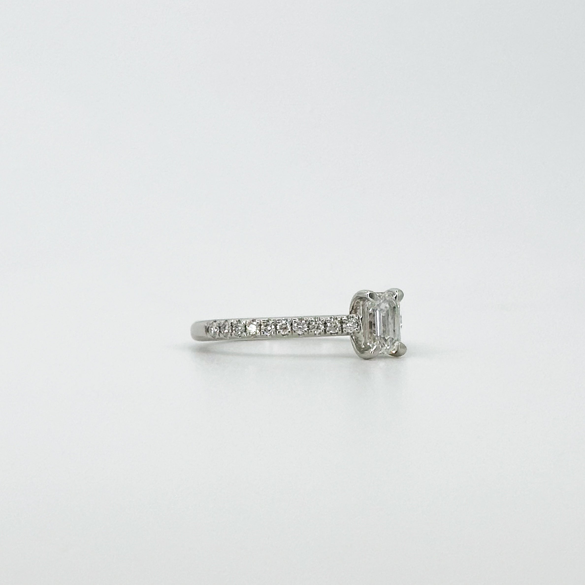 0.51ct Emerald Cut Diamond Engagement Ring