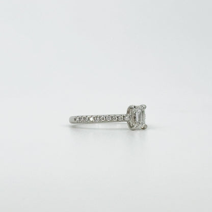 0.51ct Emerald Cut Diamond Engagement Ring