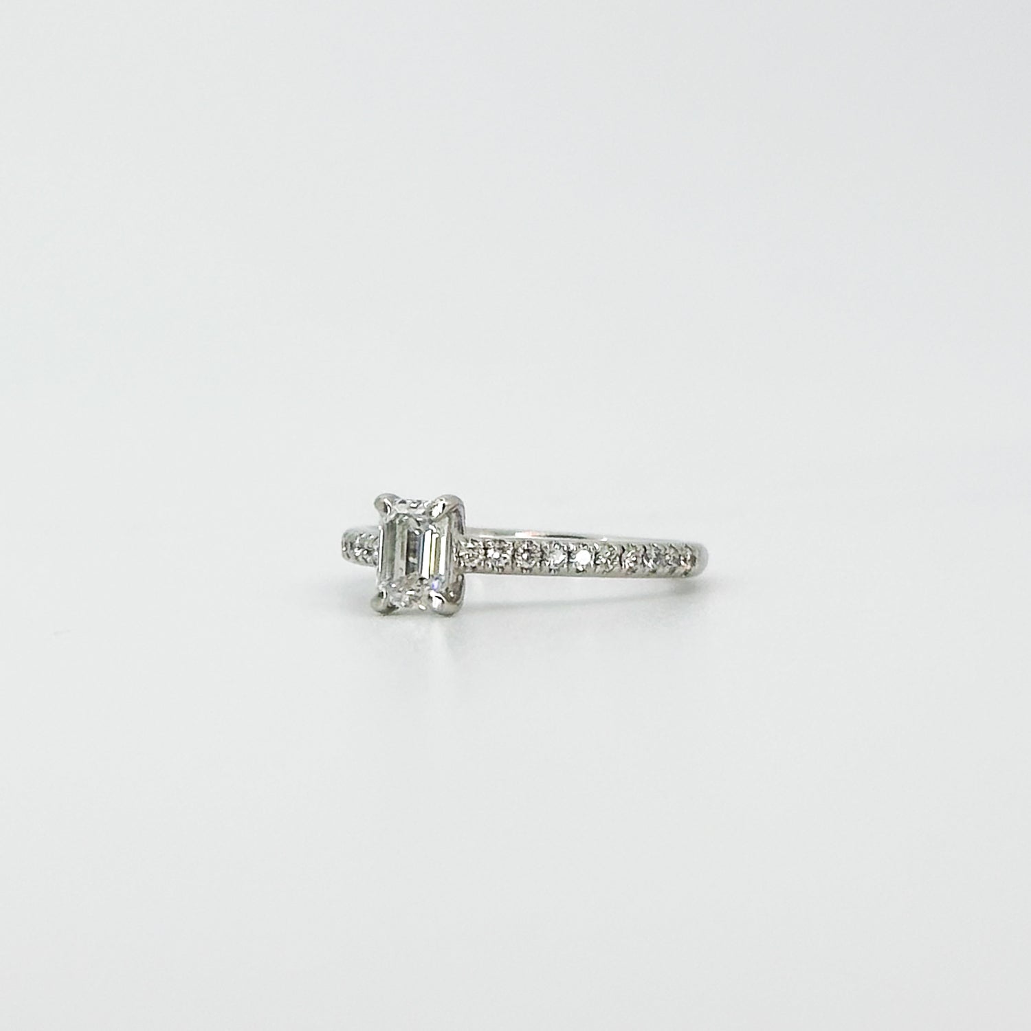 0.51ct Emerald Cut Diamond Engagement Ring