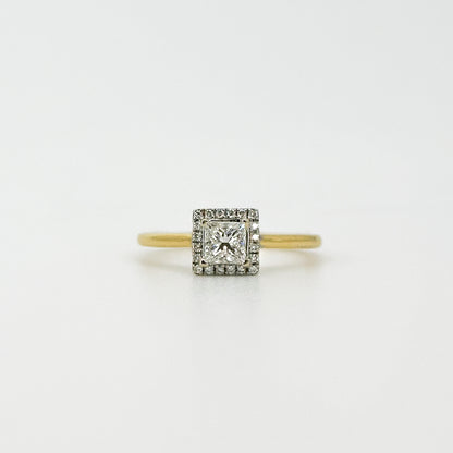 0.40ct Princess Cut GIA Diamond Ring