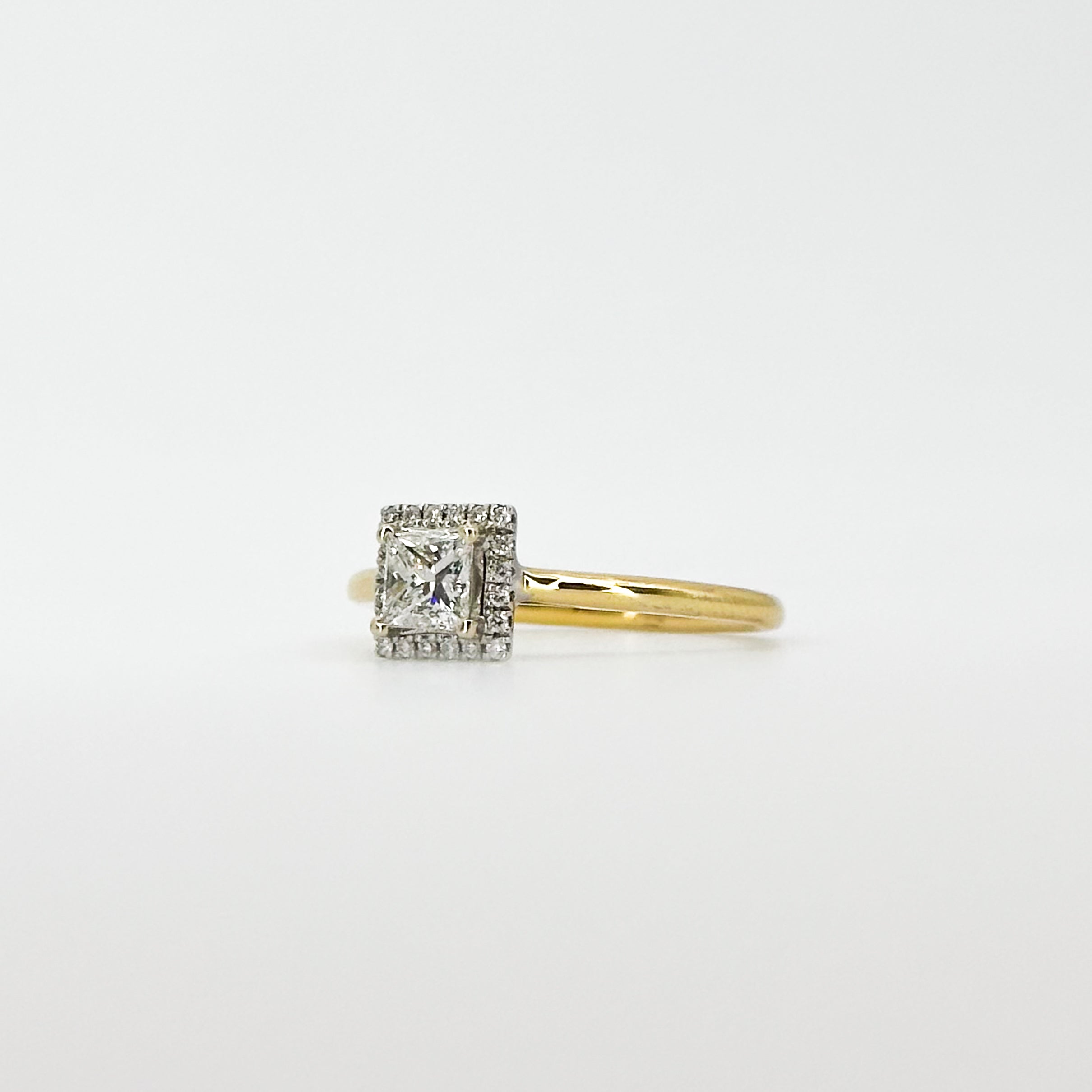 0.40ct Princess Cut GIA Diamond Ring