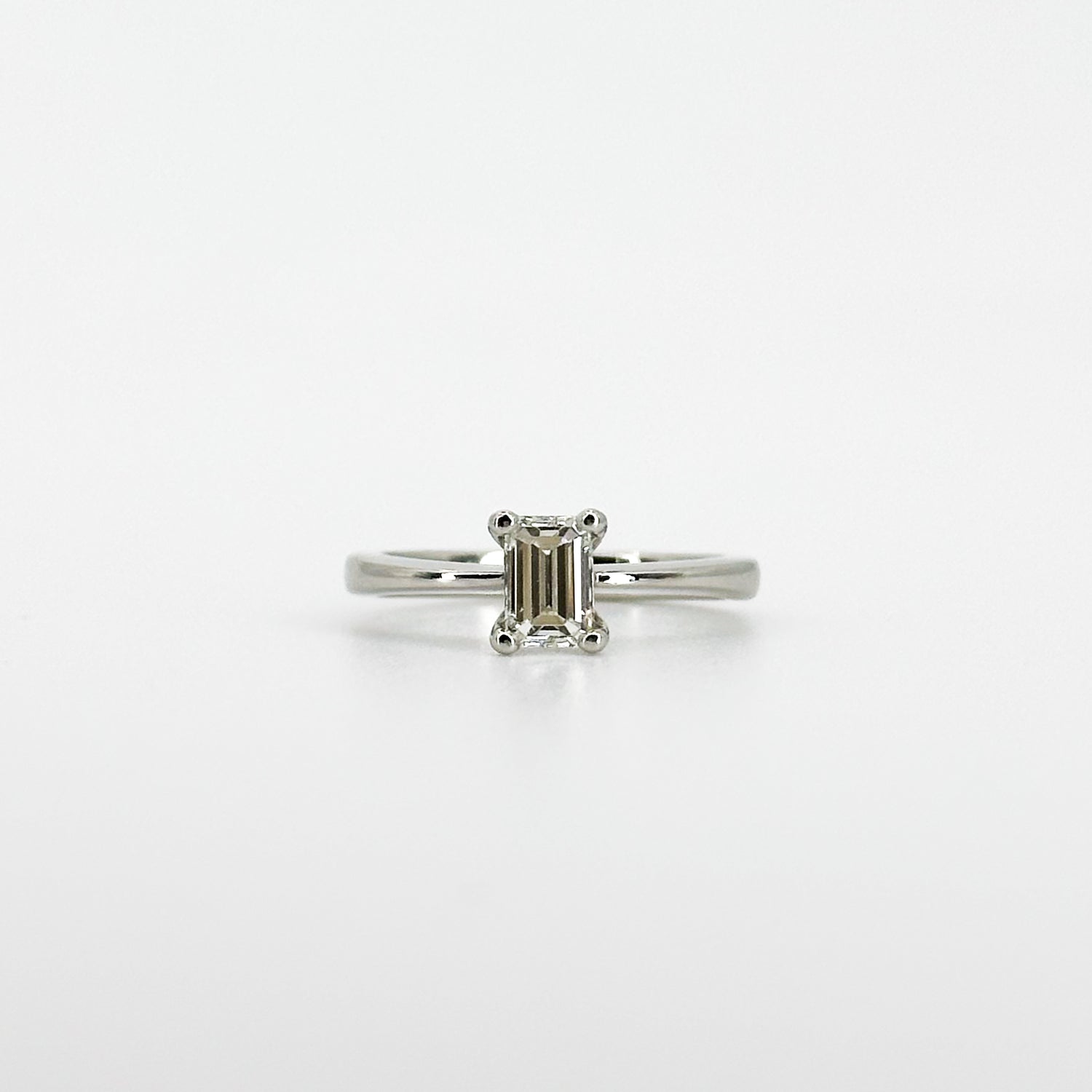 0.45ct Emerald Cut GIA Diamond Ring