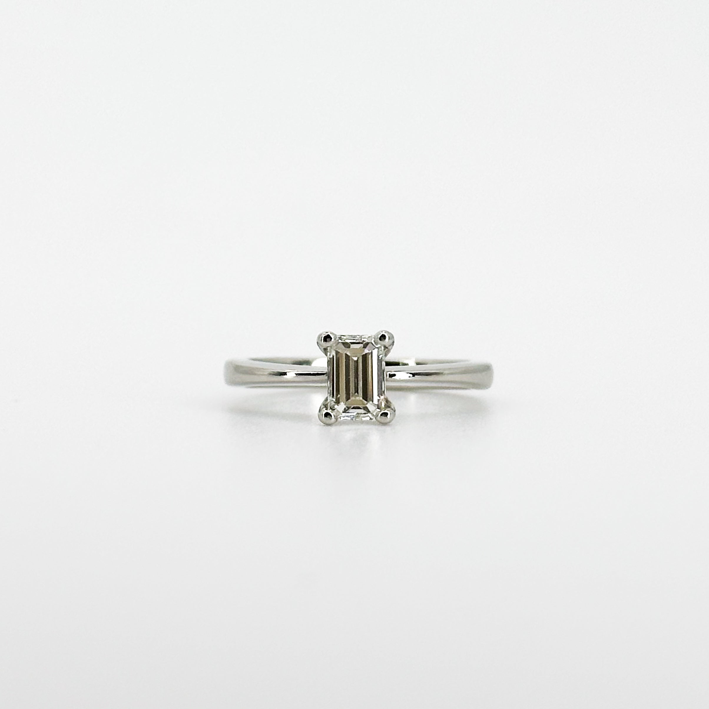 0.45ct Emerald Cut GIA Diamond Ring