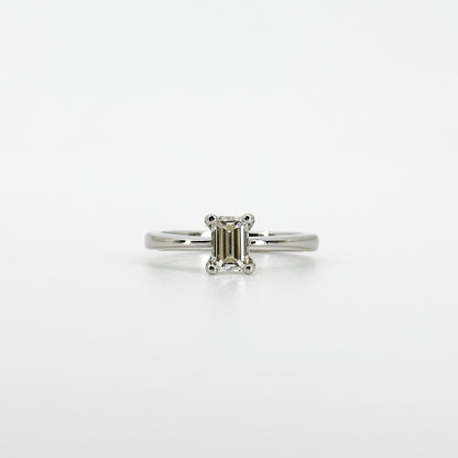 0.45ct Emerald Cut GIA Diamond Ring