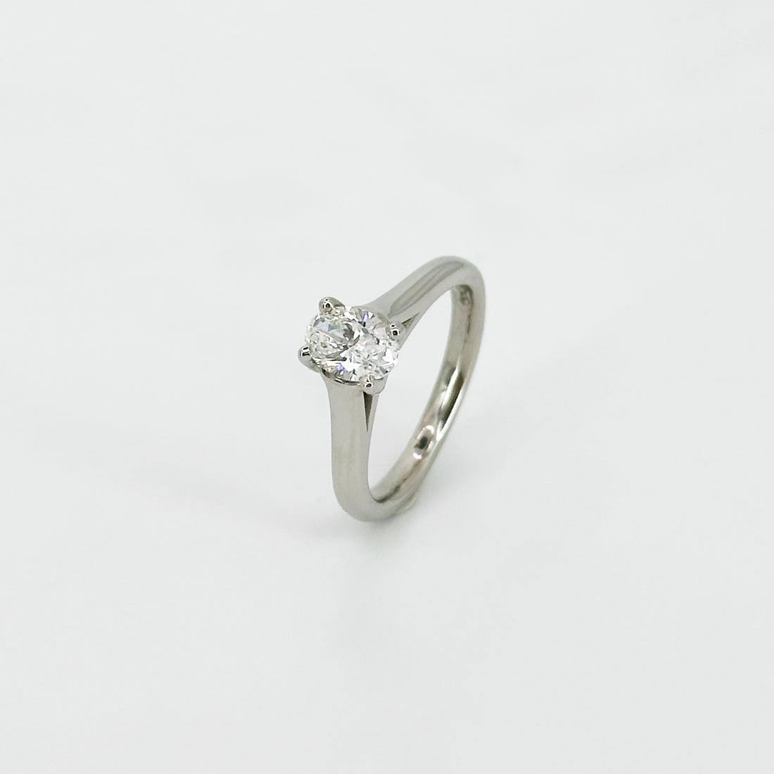 0.71ct Oval Cut GIA Diamond Ring