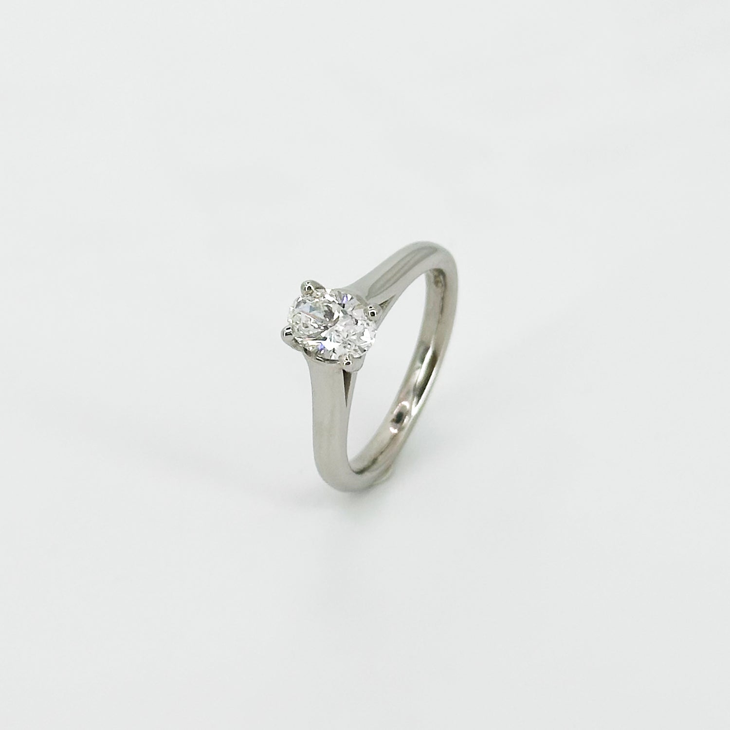 0.71ct Oval Cut GIA Diamond Ring