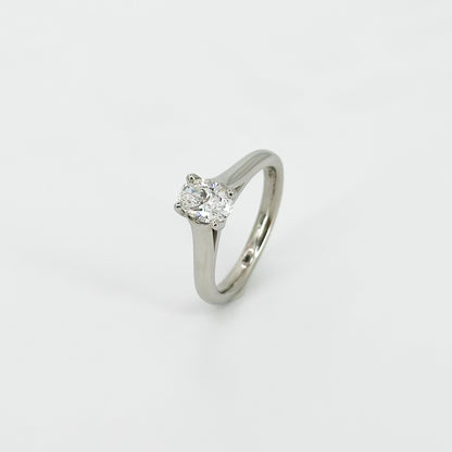 0.71ct Oval Cut GIA Diamond Ring