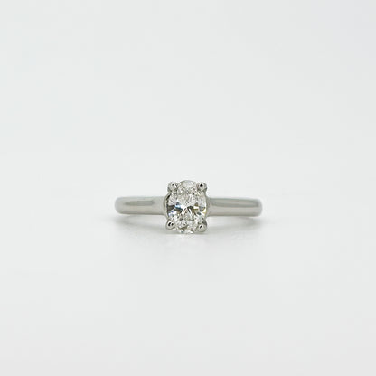 0.71ct Oval Cut GIA Diamond Ring