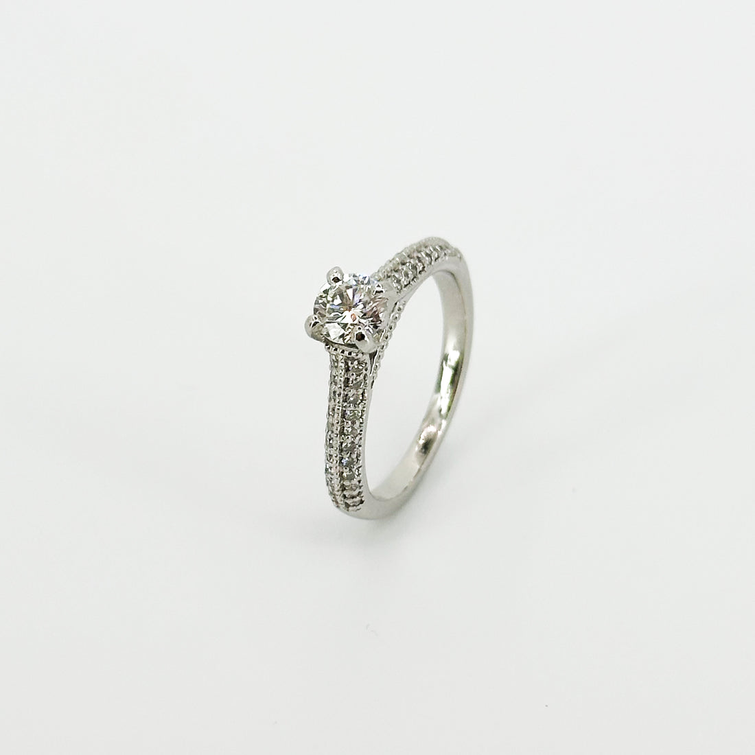 0.45ct Diamond Engagement Ring with Diamonds on Shoulders