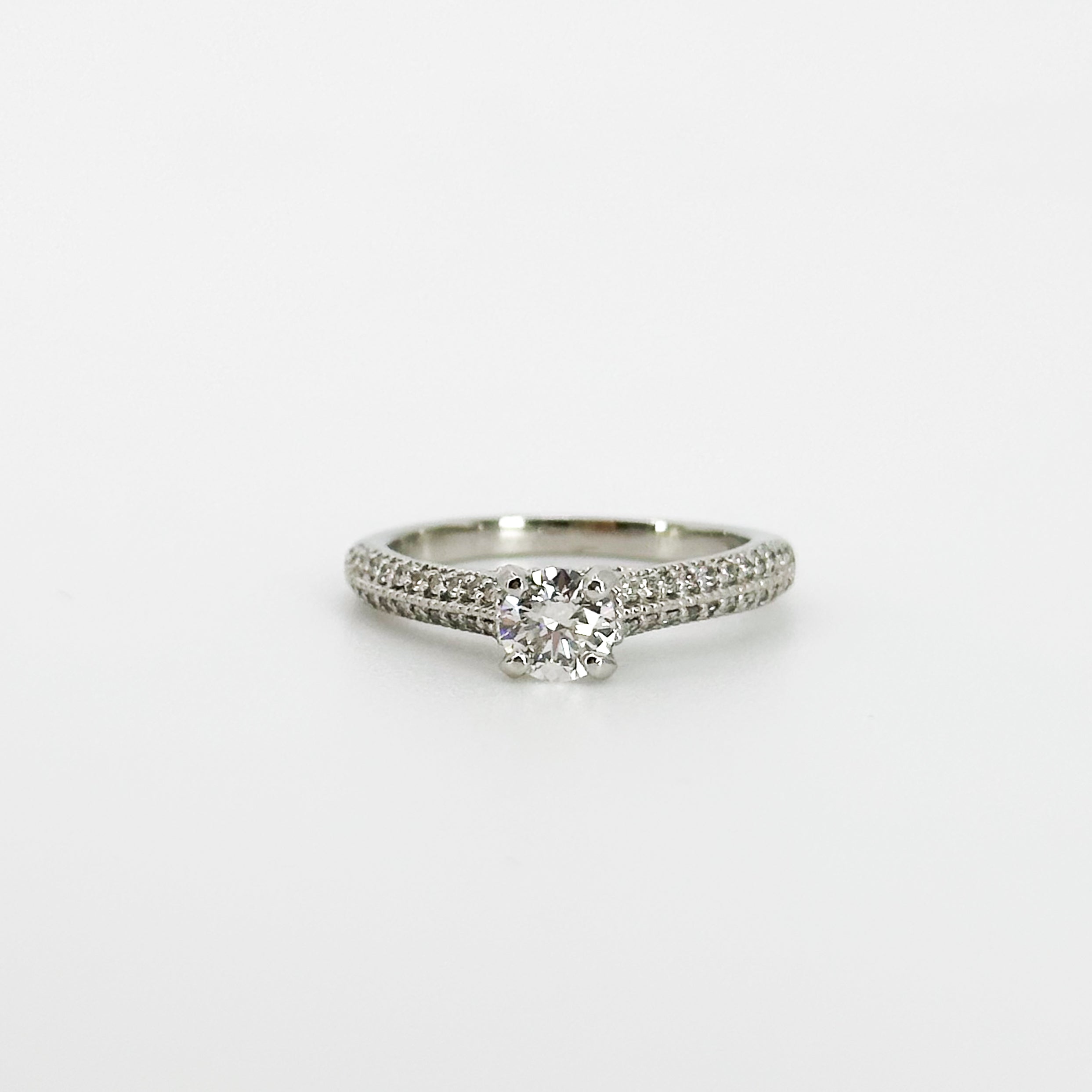 0.45ct Diamond Engagement Ring with Diamonds on Shoulders