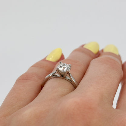 1.00ct Solitaire Diamond Ring in Platinum