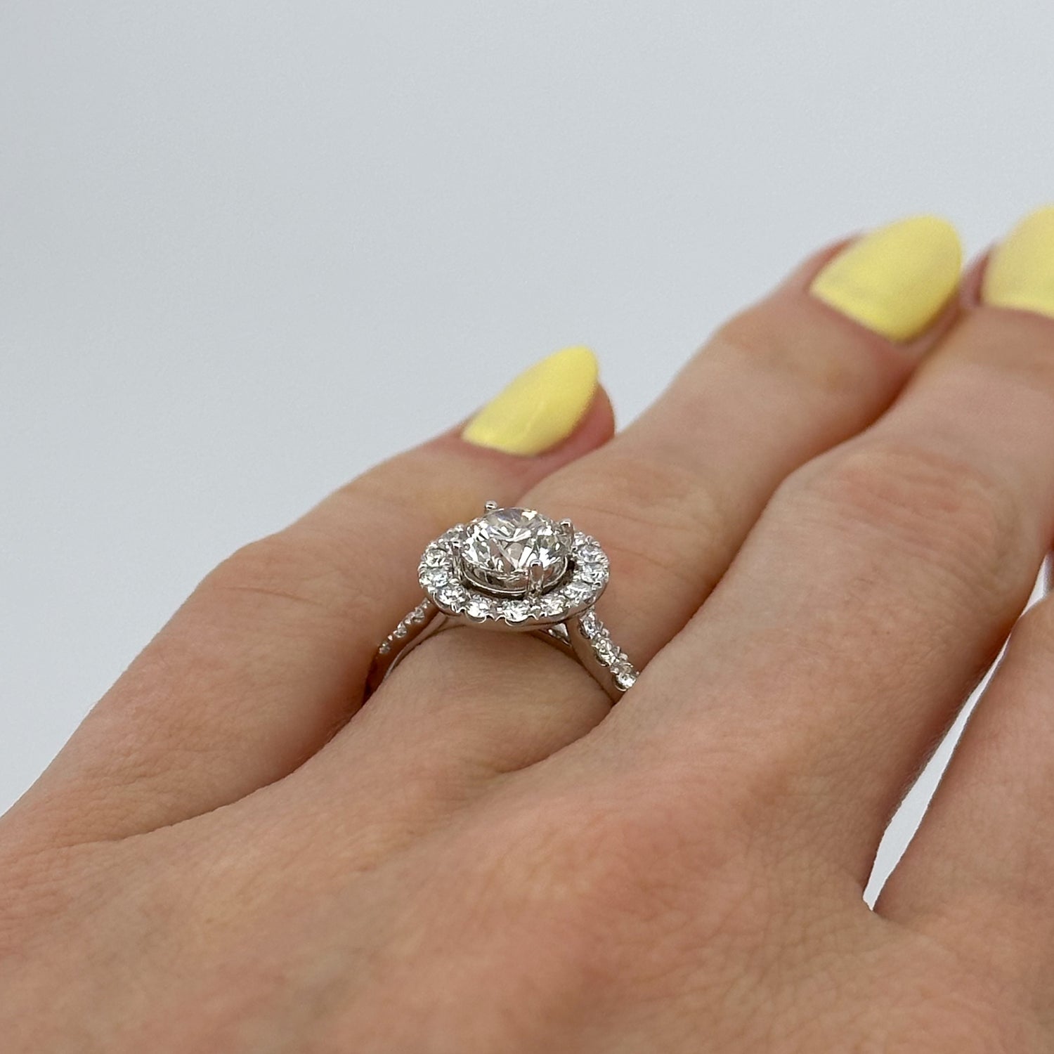 1.50ct Diamond Engagement Ring with Diamond Halo