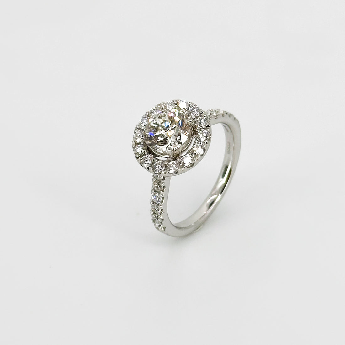 1.40ct Diamond Engagement Ring with Diamond Halo