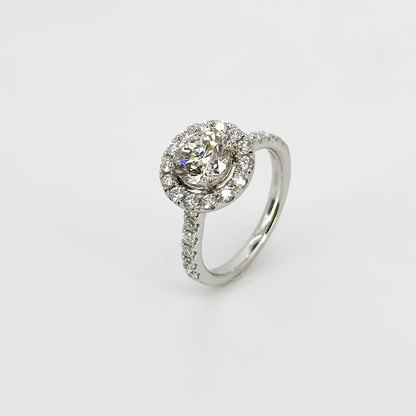 1.50ct Diamond Engagement Ring with Diamond Halo