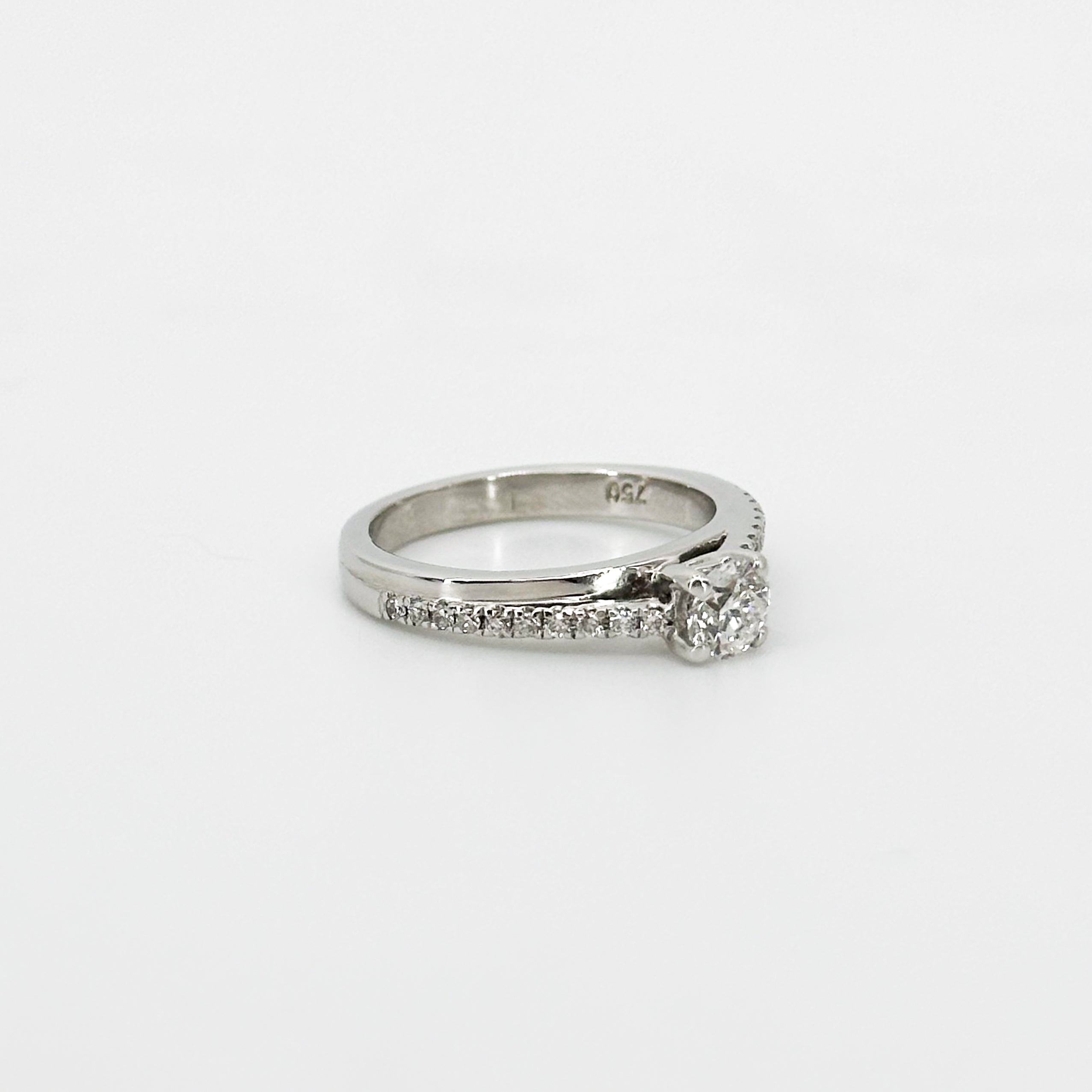 0.35ct Diamond Engagement Ring in White Gold