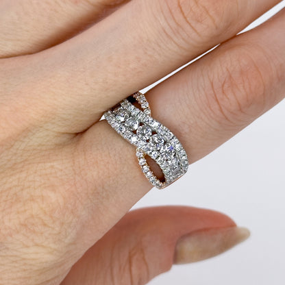 1.80ct Twisted Diamond Eternity Ring