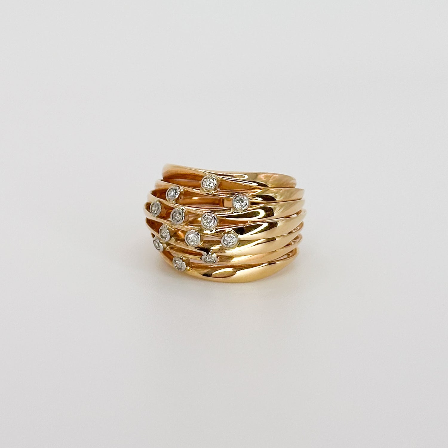 Yellow Gold Cocktail Ring with 0.29ct of Diamonds