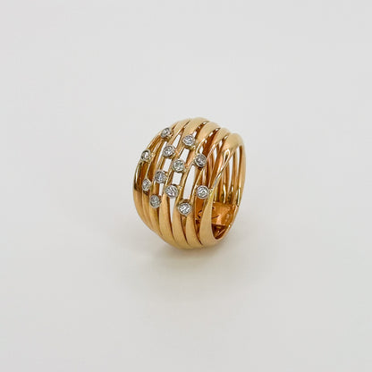 Yellow Gold Cocktail Ring with 0.29ct of Diamonds