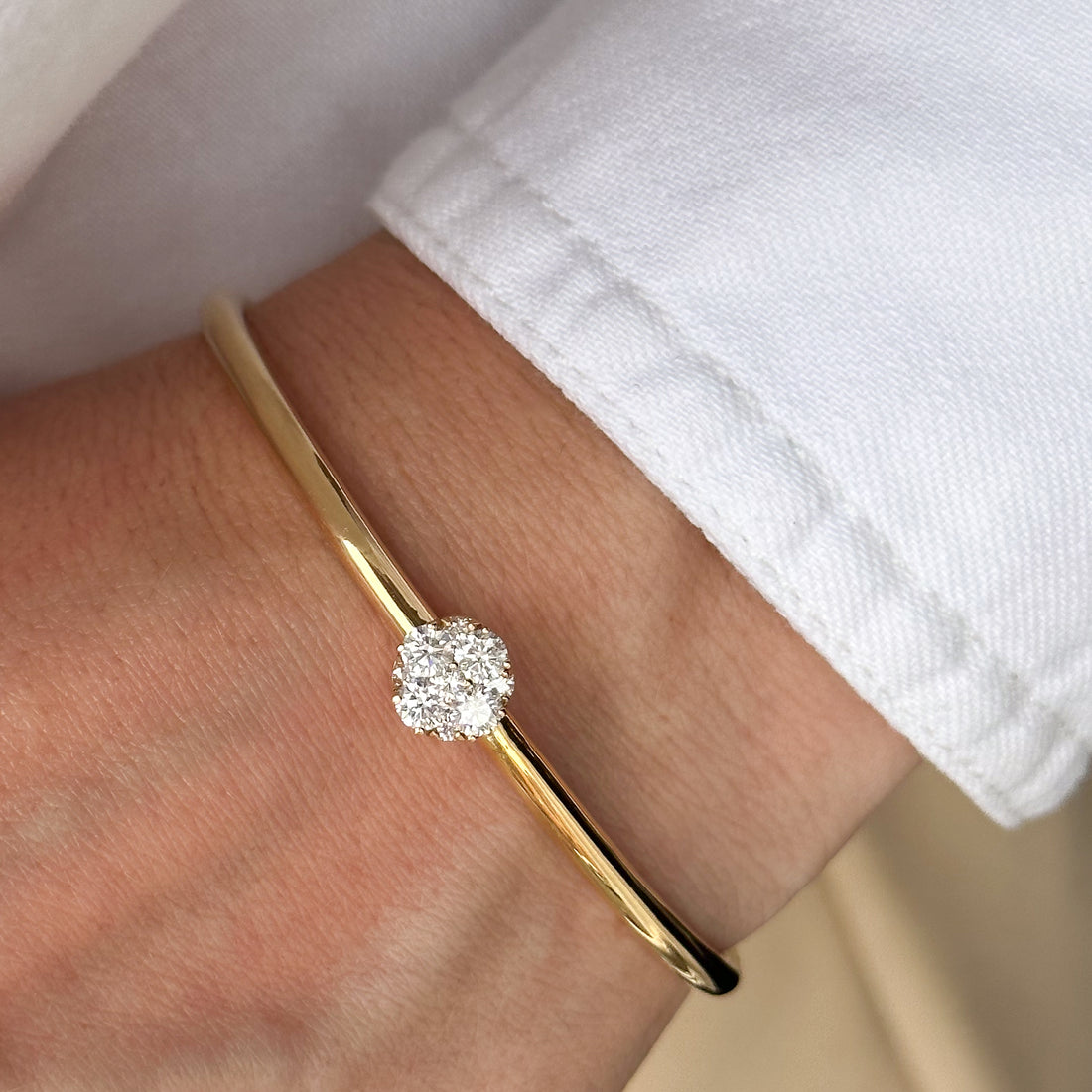 Yellow Gold Bracelet with Diamonds