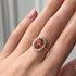 Ring with fire opal set in 18ct yellow gold