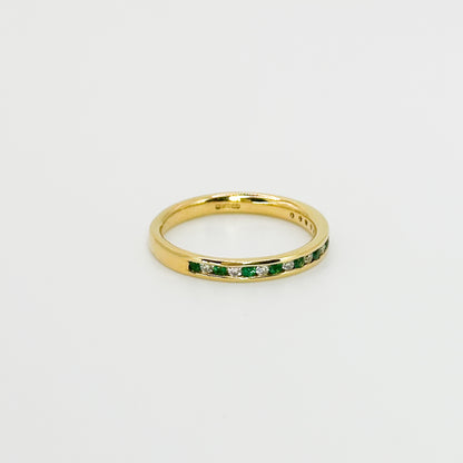 Diamond and Emerald Channel Set Eternity Ring