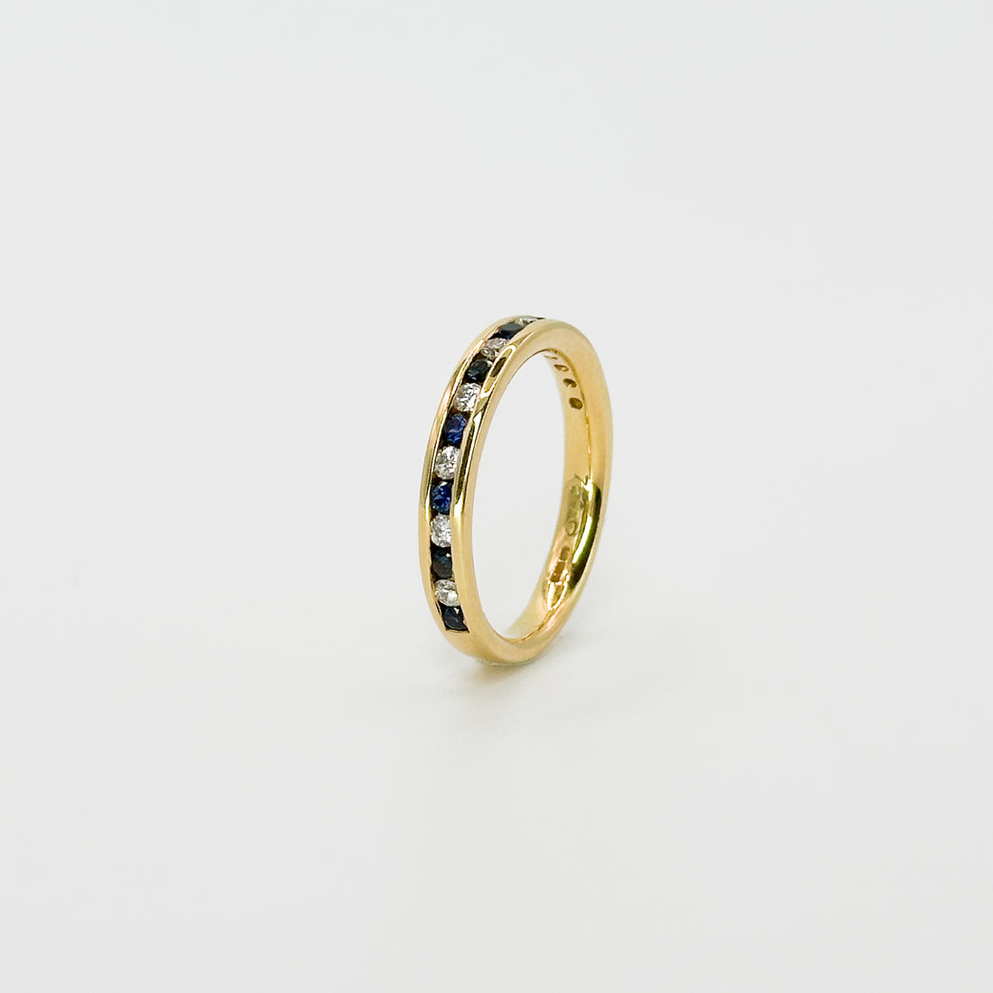 Diamond and Sapphire Channel Set Eternity Ring
