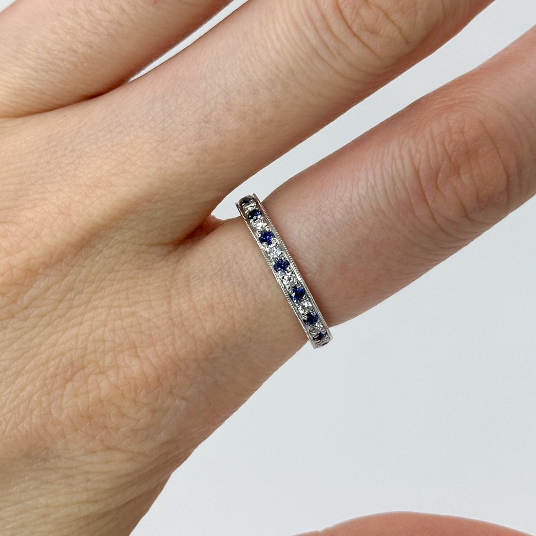 Diamond and Sapphire Eternity Ring