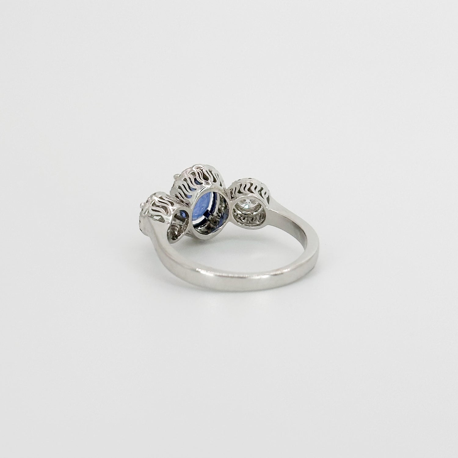 Sapphire and Diamond Trilogy Ring