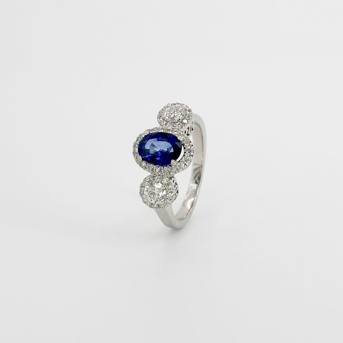 Sapphire and Diamond Trilogy Ring