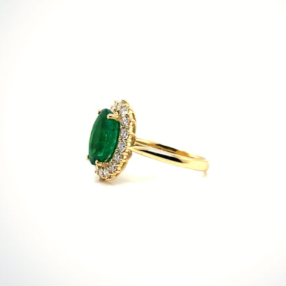 3.21ct Green Emerald Ring